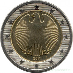 Монета. Германия. 2 евро 2011 год (A).