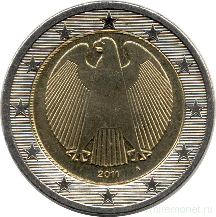 Монета. Германия. 2 евро 2011 год (A).
