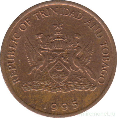 Монета. Тринидад и Тобаго. 1 цент 1995 год.