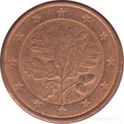 Монета. Германия. 1 цент 2008 год. (J).