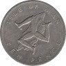 Монета. Великобритания. Остров Мэн. 10 пенсов 1977 год. Минтмарк с обоих сторон монеты. рев.
