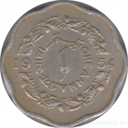 Монета. Пакистан. 1 анна 1954 год.