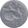 Монета. Италия. 1 лира 1949 год. ав.
