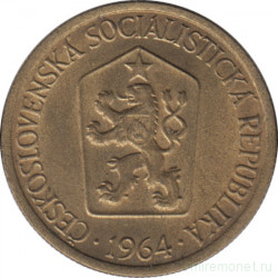 Монета. Чехословакия. 1 крона 1964 год.