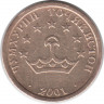 Монета. Таджикистан. 20 дирамов 2001 год.