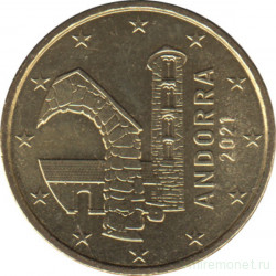 Монета. Андорра. 10 центов 2021 год.