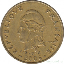 Монета. Новая Каледония. 100 франков 2006 год.