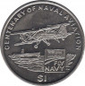 Монета. Великобритания. Британские Виргинские острова. 1 доллар 2009 год. 100 лет морской авиации. ав.