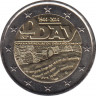  Монета. Франция. 2 евро 2014 год. 70 лет высадки в Нормандии. ав.