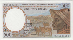 Банкнота. Экономическое сообщество стран Центральной Африки (ВЕАС). Габон. 500 франков 2000 год. (L). Тип 401Lg.