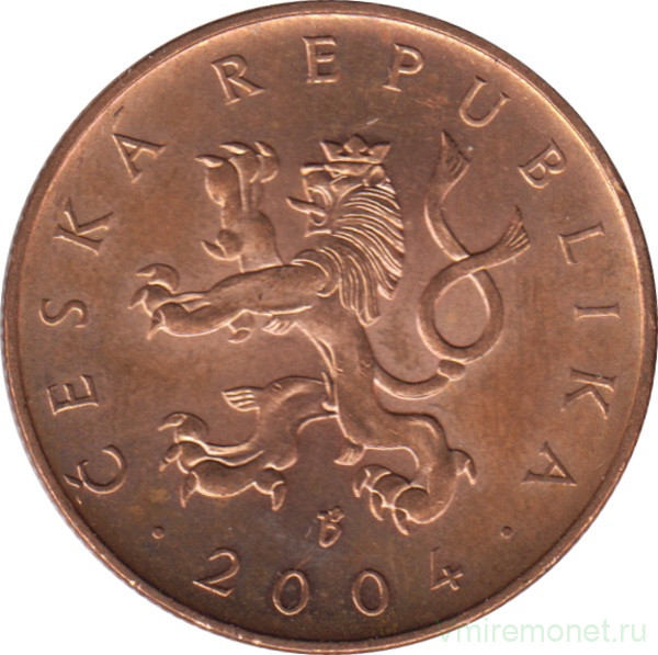 Монета. Чехия. 10 крон 2004 год.