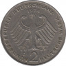 Монета. ФРГ. 2 марки 1974 год. Теодор Хойс. Монетный двор - Мюнхен (D). рев.