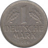  Монета. ФРГ. 1 марка 1956 год. Монетный двор - Штутгарт (F). ав.