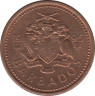 Монета. Барбадос. 1 цент 1995 год. ав.