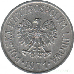 Монета. Польша. 20 грошей 1971 год. 