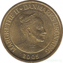 Монета. Дания. 20 крон 2005 год.