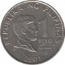 Монета. Филиппины. 1 песо 2001 год. ав.