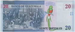 Банкнота. Гватемала. 20 кетцалей 2020 год. 200 лет Независимости.