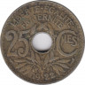 Монета. Франция. 25 сантимов 1922 год. ав.