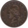 Монета. Аргентина. 2 сентаво 1885 год.