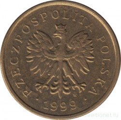 Монета. Польша. 2 гроша 1999 год.