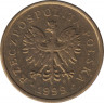 Монета. Польша. 2 гроша 1999 год. ав.