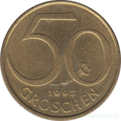 Монета. Австрия. 50 грошей 1993 год.