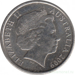 Монета. Австралия. 5 центов 2009 год.