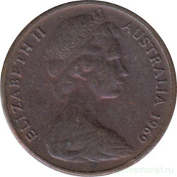 Монета. Австралия. 1 цент 1969 год.