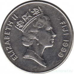 Монета. Фиджи. 20 центов 1999 год.