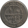 Монета. Исландия. 10 крон 1987 год. ав.