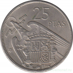 Монета. Испания. 25 песет 1964 (1957) год.