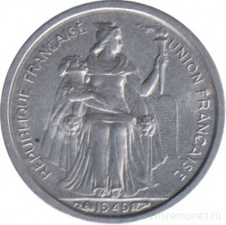 Монета. Новая Каледония. 50 сантимов 1949 год.