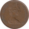 Монета. Каймановы острова. 1 цент 1972 год. ав.