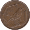 Монета. Каймановы острова. 1 цент 1972 год. рев.