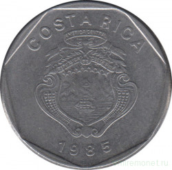 Монета. Коста-Рика. 5 колонов 1985 год.