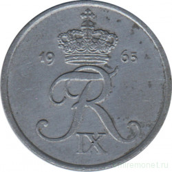 Монета. Дания. 2 эре 1965 год.