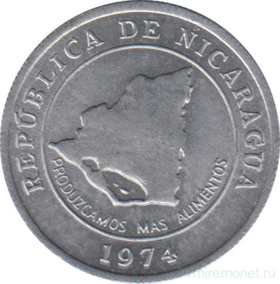 Монета. Никарагуа. 10 сентаво 1974 год. ФАО.
