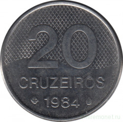 Монета. Бразилия. 20 крузейро 1984 год.