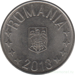 Монета. Румыния. 10 бань 2013 год.