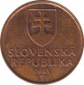  Монета. Словакия. 50 гелеров 2003 год. ав.