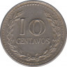 Монета. Колумбия. 10 сентаво 1975 год. рев.