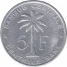 Монета. Бельгийское Конго (Руанда-Урунди). 5 франков 1959 год. рев.