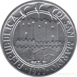 Монета. Сан-Марино. 1 лира 1977 год. ФАО.