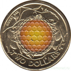 Монета. Австралия. 2 доллара 2022 год. Медоносная пчела.