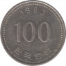 Монета. Южная Корея. 100 вон 1983 год. ав.