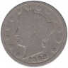 Монета. США. 5 центов 1898 год. 