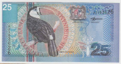 Банкнота. Суринам. 25 гульденов 2000 год. Тип 148.