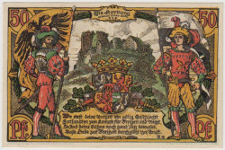 Бона. Нотгельд. Германия. Город Кирн на Нае. 50 пфеннигов 1920 год. Вариант 2.