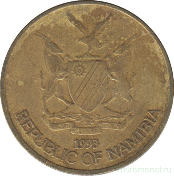 Монета. Намибия. 5 долларов 1993 год.